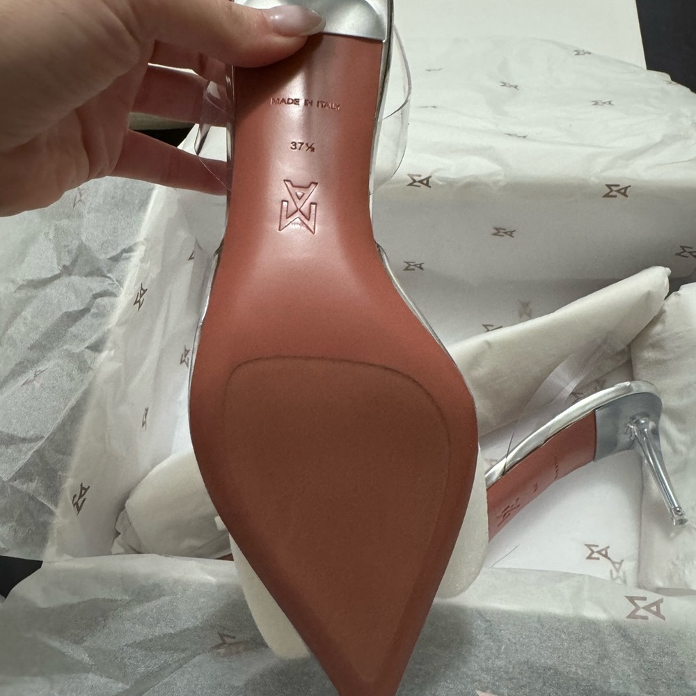 Amina Muaddi Clear Sling Back - Picture 5 of 8